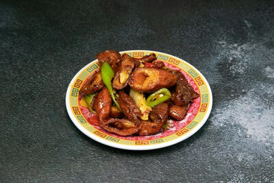 Fried Pork Fat Ends with Garlic & Dry Chilli 川椒肥肠