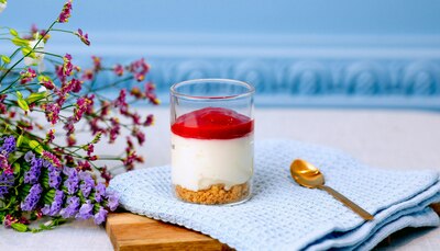 Cheesecake coulis de fruits rouges* - petit dessert