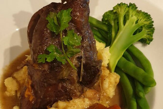 Western Lamb Shank with Mashed Potato and Gravy