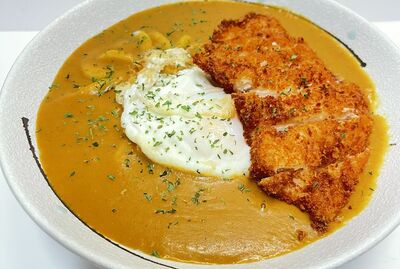 Curry udon chicken katsu
