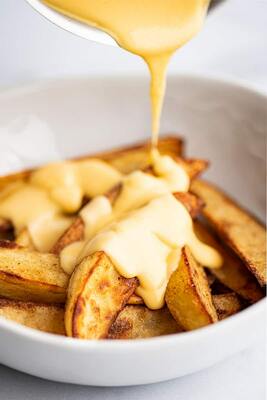 Potato Wedges with Nacho Cheese