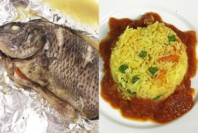 Rice & Foil Paper Fish
