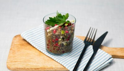 Salade lentille grenade on the side