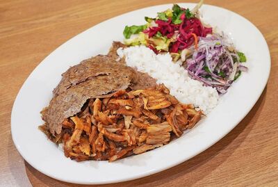 Lamb Gyro and Chicken Gyro
