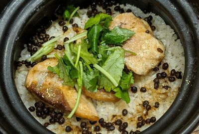 ハマチと有馬山椒の炊き込みご飯 Yellowtail & "Sansho" Japanese Peppercorn Rice
