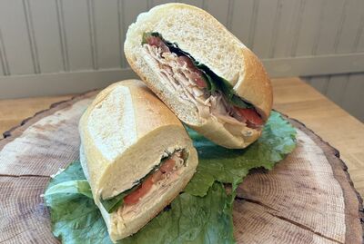 #4 - Fresh Turkey, Garlic Herb Cheese, Lettuce, Tomato, Mayo