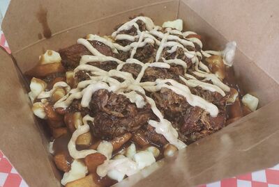Jamican Jerk Pulled Pork Poutine