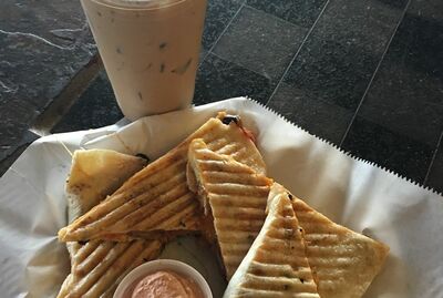 Lake Union Chicken and Bean Quesadilla