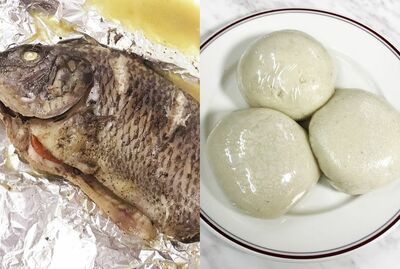 Nshima & Foil Paper Fish