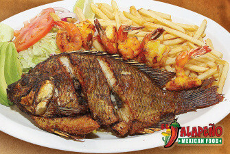 WHOLE FRIED FISH WITH SHRIMP