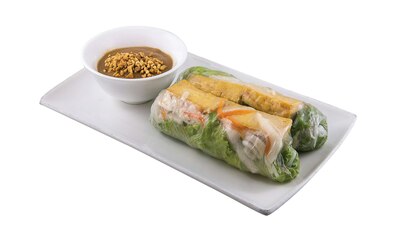 E2. (1mc)Rouleaux Printaniers Végétariens / (1pc)Spring Rolls (Tofu & Vegetables)