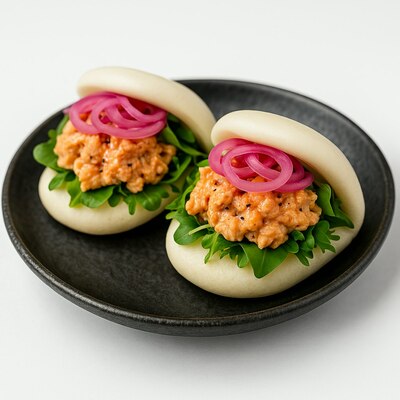 Spicy Salmon Bao Bun