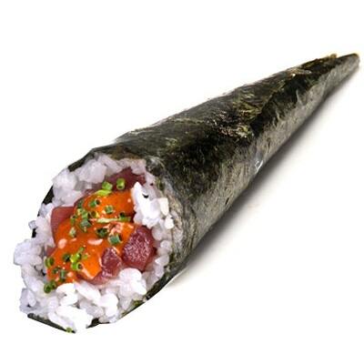 T1A. Temaki de Atún Macerado (Picante)