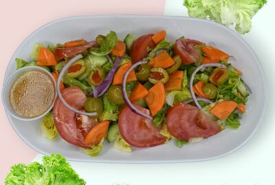 •	Large garden salad