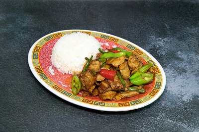 Village Style Fried Sliced Pork Belly with Green Beans 农家小炒肉饭