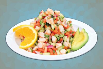 Tostada Ceviche de Camaron
