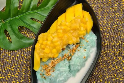 M3.  Mango Sticky Rice with Corn and Ice Cream
