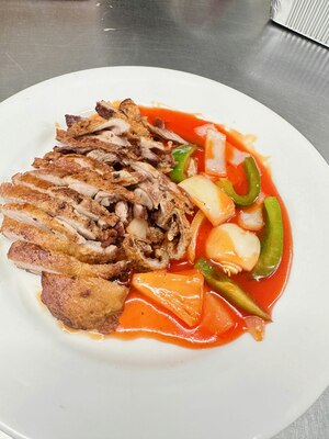 Roast Duck with Cantonese Plum Sauce