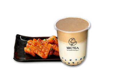 Rice Cake & Regular Bubble Tea Mel Deal 韩国年糕 & 中杯奶茶套餐