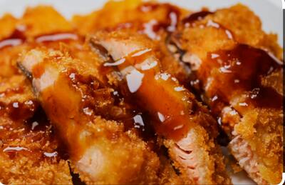 E18.Pollo panko con salsa teriyaki y sesamo