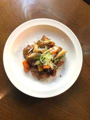 Soy Meat, Tofu and Vegetable Teriyaki
