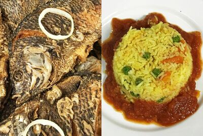 Rice & Fresh Fried Fish