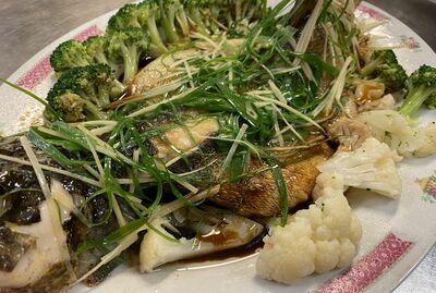 清蒸鱼(碧古鱼)  | Steamed Fish with Ginger & Green Onion