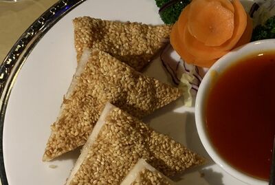 Shrimp on Toast with Sesame Seed 虾多士6