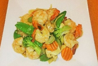 King Prawns with Vegetables in Oyster Sauce蠔油虾球
