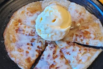 Roti with ice-cream