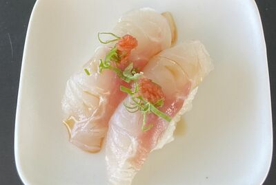 suzuki seabass w/green onion