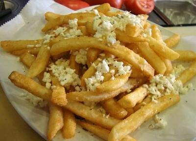 Golden Chips with Feta Cheese and Oregano
