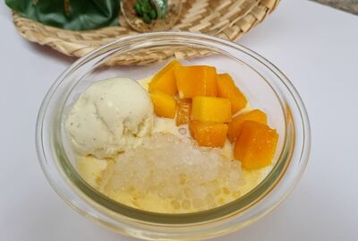 M8.  Mango Sago Mango Pop  with Coconut Ice Cream