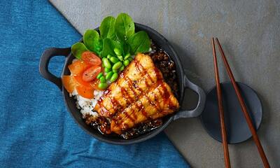 Salmon Teriyaki - Noodles