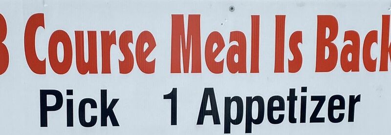 3 Course Meal Special