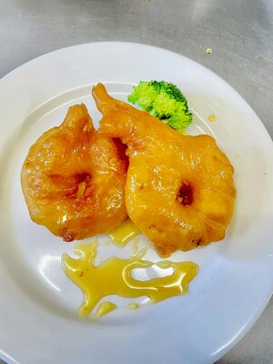 Pineapple Fritter with Syrup