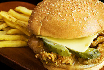 Chicken Breast Sandwich with French Fries