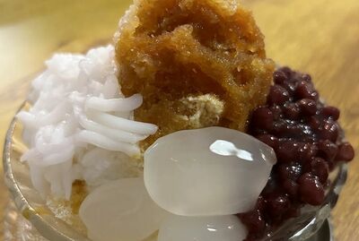 K26.  White Chendol Red Bean with Corn & Attap Seed