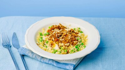 Poulet citron confit semoule olive verte