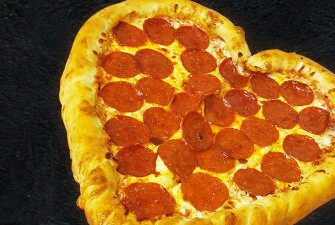 Large Heart Shaped Pizza