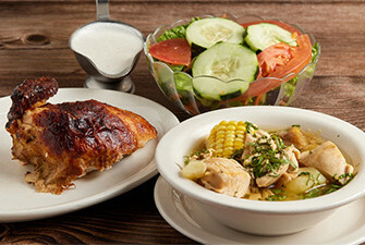 Soup of the Day and Rotisserie Chicken (Sopa del Dia y Pollo a la Brasa)