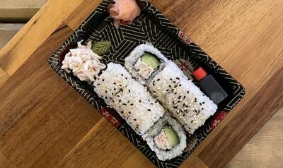 Crab Meat with Cucumber Sushi