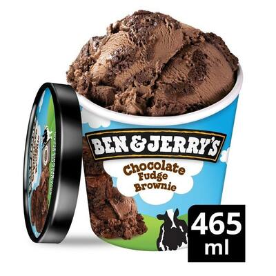 B&J Tub Chocolate Fudge Brownie