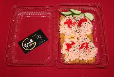 Pizza sushi crevettes