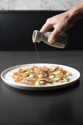 Tiradito de pescado blanco