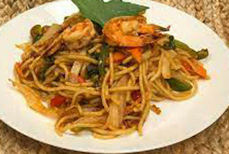 Spaghetti Kee Mow Shrimp สปาเก็ตตี้ขี้เมากุ้ง