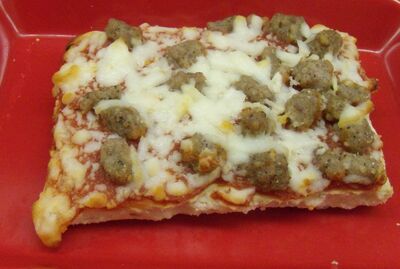 School Pizza Sausage and cheese (1 sheet, 16 pieces)