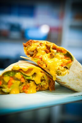 Mango-Curry Spicy Pork Wrap