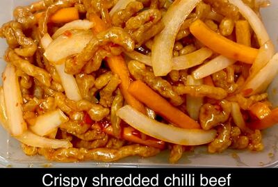 95. Shredded Chilli Beef. 干牛丝