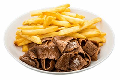 Pedrata: patatas fritas con carne
